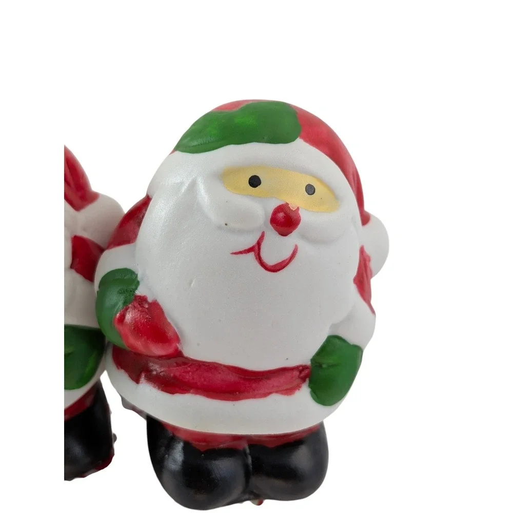 Hand Painted Porcelain Santa Napkin Rings Set of 4 Christmas Holiday Decor Boxed